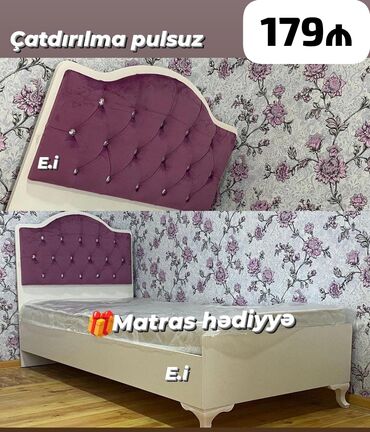 yeni il hədiyyələri: *Tək nəfərlik Çarpayı 179Azn💥* *Matras hədiyyə🎁* ✔️Rəng seçimi var