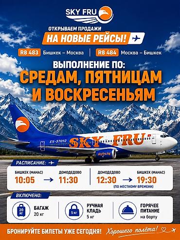 Авиабилеты по цене авиакомпании Скай ФРУ skyfru.kg авиаперелеты