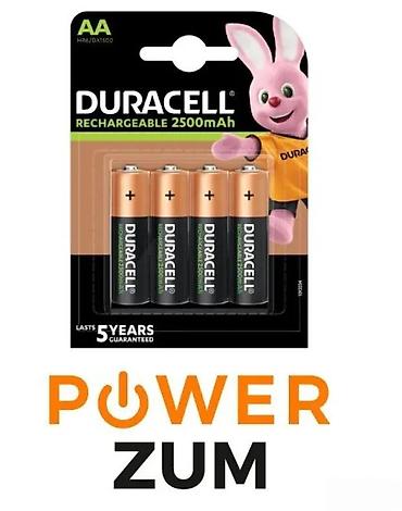Baterije: Duracell AA punjive baterije - Tip: AA (HR6) - Kapaciteti: • 1300 — 3