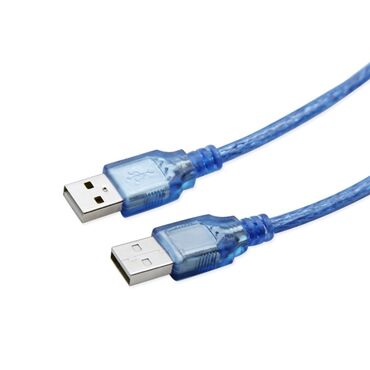 принимаем старые компьютеры: Кабель blue USB 2.0 data cord male to male 0.3m Art 1981 Соединяет