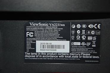 manitor unversal: ViewSonic VA2231wa LCD monitor - Ekran ölçüsü: 22" (geniş format) - — 3
