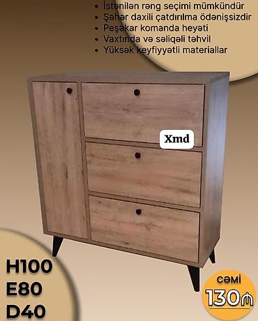 kamot qablari: Mebel: Komod (çeşidli modellər) Ölçülər: H100 x E80 x D40 sm — 1