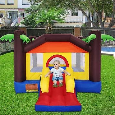Sve za dečije igralište: Naduvavajući dvorac za skakanje sa toboganom – „Coconut Tree Castle“ — 1