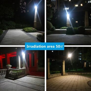 LED lampalar: Günəş ☀️⛅ enerjisi ilə işləyən sensorlu işıq lampa fasad divar önü — 10