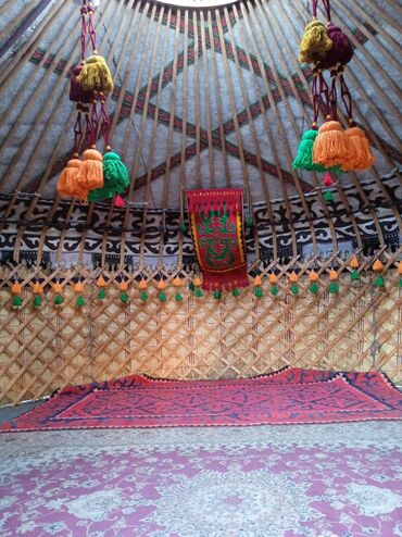 Аренда юрт: Аренда юрты, Каркас Деревянный, 85 баш, С полом, Самовар, Стол — 2