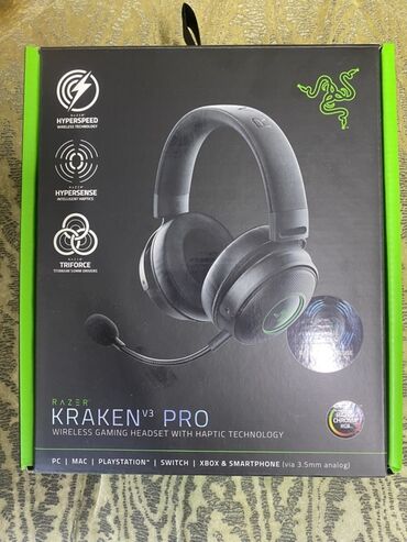 Klaviaturalar: Razer Kraken V3 Pro Simsiz Oyun Qulaqlığı. Real alicilara endrim