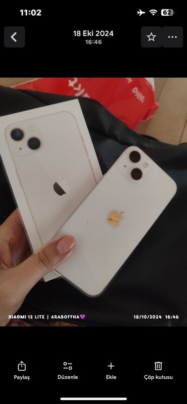 2ci əl paltaryuyan maşın: IPhone 13, 128 GB, Ağ, Face ID