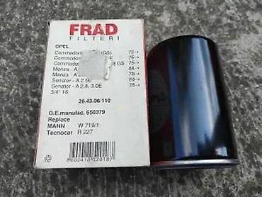 servis abs: NOVO FILTER ULJA OPEL COMMODORE MONZA SENATOR 650379 | Original frad — 2