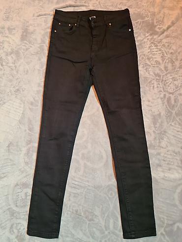 afro: Crne ženske skinny farmerke - Model: uske (skinny), klasičan — 1