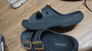 Босоножки, 37.5, Crocs, Б/у, цвет - Черный