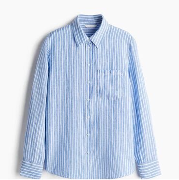 льняная рубашка: Рубашка лен H&M