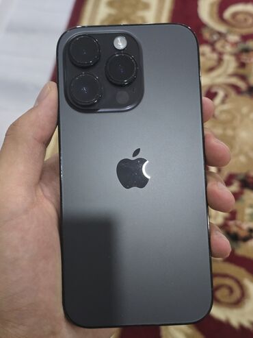 14 про новый: IPhone 14 Pro, Колдонулган, 128 ГБ, Black Titanium, 82 %