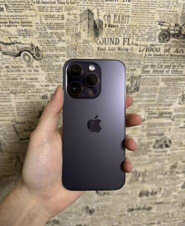 Apple iPhone: IPhone 14 Pro, Б/у, 128 ГБ, Deep Purple, Чехол, Коробка, 86 %