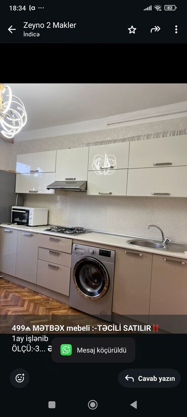 Raskladuşkalar: *499₼ MƏTBƏX mebeli :-TƏCİLİ SATILIR*‼️ 1ay işlənib ÖLÇÜ:-3 ÜZƏRİNDƏ