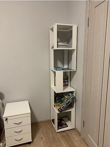 Другая мебель: Стеллаж белый Pine, 35х35х175 см +Бесплатная доставка по городу Цена — 11