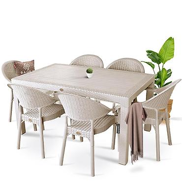 Bağ, çöl masa və oturacaq dəstləri: Yeni, Dördbucaq masa, 6 stul, Açılmayan, Skameykalar ilə, Plastik, Türkiyə -da lalafo.az — 3 Bağ, çöl masa və oturacaq dəstləri: Yeni, Dördbucaq masa, 6 stul, Açılmayan, Skameykalar ilə, Plastik, Türkiyə — 3