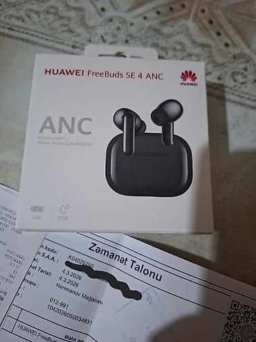 huawei matebook: HUAWEI FreeBuds SE 4 ANC qulaqlıq Aktiv səs-küyün azaldılması (ANC) — 1