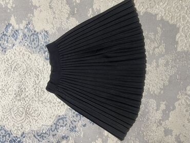 джинсовая мини юбка: Юбка, Модель юбки: Плиссе, Мини, Трикотаж, По талии