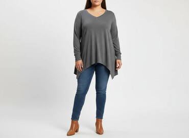 elegancka tunika plus size: Tunika damska, rozmiar XL