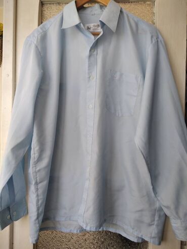 lanena košulja: Shirt Long sleeves, L (EU 52), color - Light blue