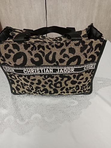 Çantalar: Leopar naxışlı əl çantası / tote - Material: sıx toxunmuş parça — 1