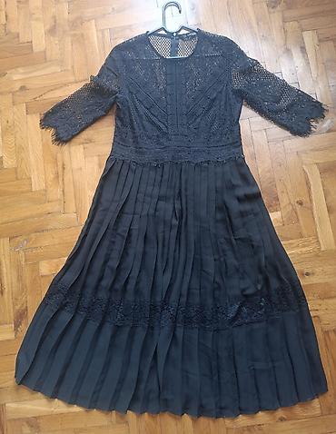 solo obuca baletanke: ZARA Basic haljina, veličina M (EUR M / USA M / MEX 28). Crna midi — 2