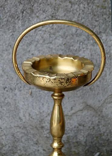 Stare vaze i dekor: Vintage Visoke Luksuzne Mesingane Stojeće pepeljare Art Deco — 3