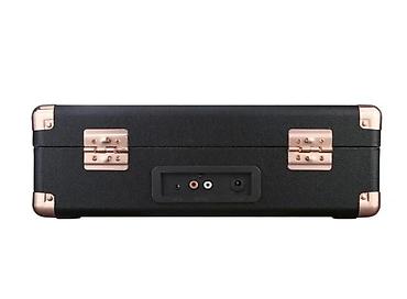 Zvučnici i stereo sistemi: Prenosni gramofon u koferu - Retro dizajn u stilu kofera, crna — 4