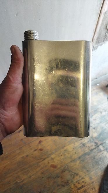 kolbasa soyuducu: Böyük metal cib kolbası (flask) - Material: cilalanmış metal — 2