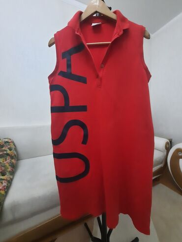 футболки u s polo: Повседневное платье, Турция, Хлопок, M (EU 38)