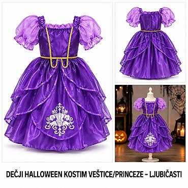 KMT Halloween dečji kostim veštice-princeze – ljubičasti HW-016 Opis