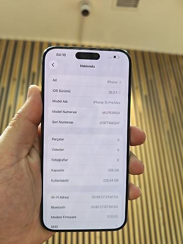 prodat iphone: IPhone 15 Pro Max, 256 GB, Natural Titanium, Face ID, Sənədlərlə, Zəmanət — 2