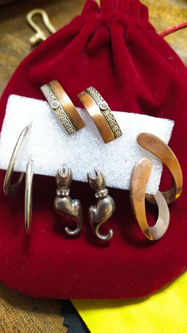 Серебряные серьги: Серебряные серьги, Проба 925, Агат, Женские, Новый — 13