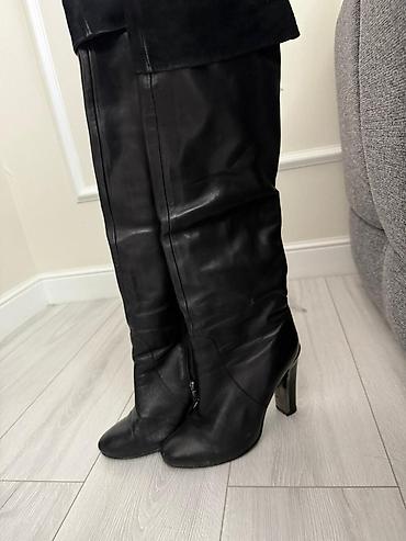 Туфли: 1) Туфли-лодочки BASCONI: (б/у)размер 39 - Цвет: черный - Материал — 8