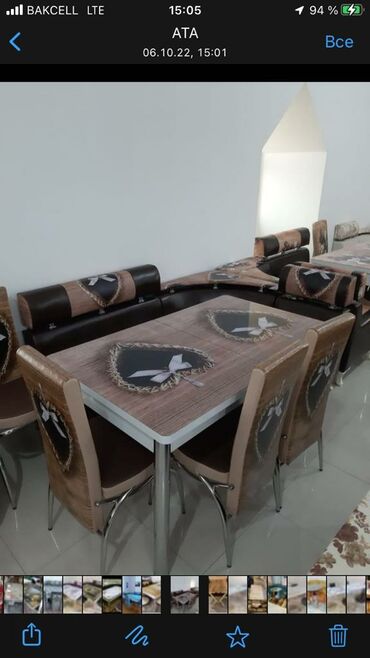 Divan və masa dəstləri: 🇹🇷Türk istehsalı Möhtəşəm ✨✨ Kuxna üçün stol stul dəsti 2 stul 1 — 2