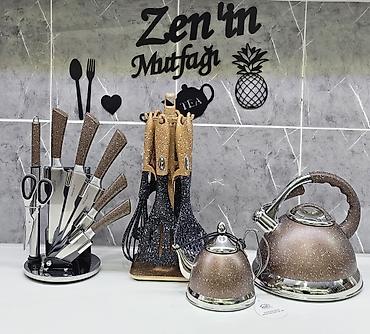 qoz: Mətbəx üçün tam uyğunlaşdırılmış dəst – dörd rəngdə (boz, bənövşəyi — 5