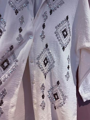 pull and bear: Ağ rəngli qadın köynəyi — 2
