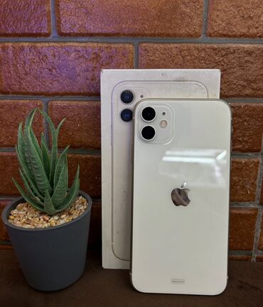 Kompüter, noutbuk və planşetlər: IPhone 11, 64 GB, Ağ, Zəmanət, Simsiz şarj, Face ID
