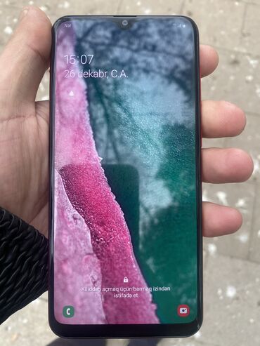 samsung gt b2100: Samsung Galaxy A20, 32 GB, rəng - Qırmızı, Sensor, Barmaq izi, İki sim kartlı