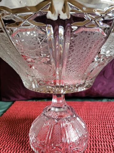 Ostalo posuđe: Bombonijera nova,rucni rad,kristal,led kristal Zajecar 70te — 11