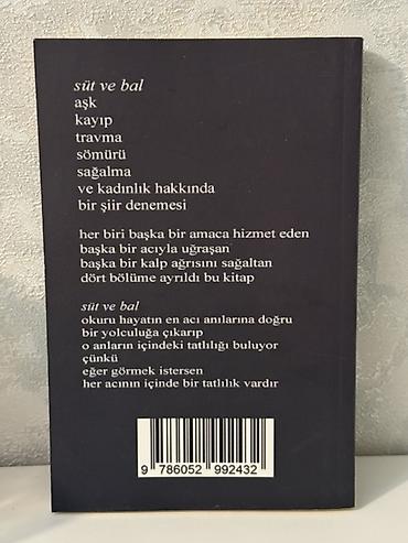 Книги и журналы: Məhsul: “Süt və bal” — Rupi Kaur Nəşriyyat: Pegasus Dil: Türk dili — 2