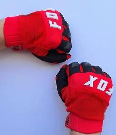 Oprema za bicikliste: FOX MTB/motokros rukavice – crveno/crne - Sportske rukavice za MTB — 18