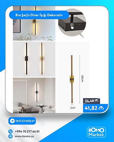 Все для дома и сада: 🔥 Bra Şarjlı Divar İşığı Dekorativ ✅ Marka: No Brand ✅ Sensor düymə — 1
