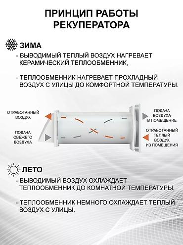 Хозтовары: Рекуператор с керамическим теплообменником. Для вентиляции — 2