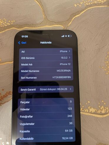 Apple iPhone: IPhone 12, 64 GB, Jet Black, Face ID, Simsiz şarj, Sənədlərlə — 9