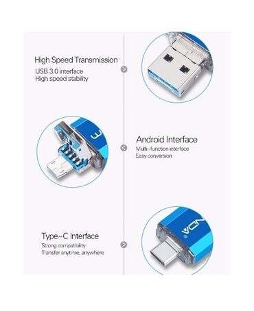 Ostali aksesoari za mobilne telefone: MULTI USB 3.0 OTG USB Flash Drive: Type-C & Micro USB Tri u jedan — 4