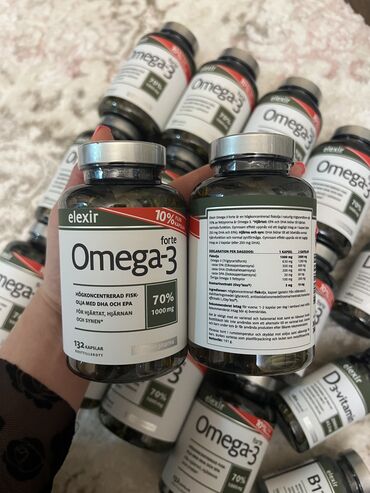 Vitaminlər və BAƏ: Omega-3 -132 kapsul 1000mg - Norvegiyadan gelib! 2026 ile kimi muddeti