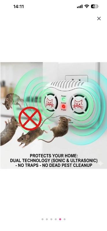 dondurma aparati: Ultrasəs siçan/qətran qoruyucu cihaz – High Power Mouse Repeller - — 3