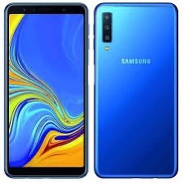 a7 kontakt home: Samsung Galaxy A7 2018, 64 GB, rəng - Göy, Sensor, Qırıq, Barmaq izi