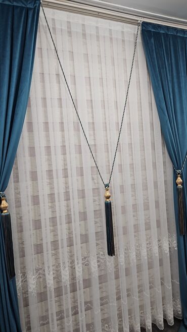 Pərdə və tüllər: Yeni, Pambıq Tül, Pulsuz çatdırılma — 13